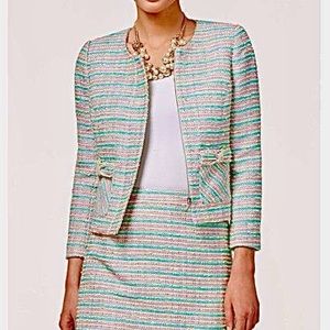 CeCe Cynthia Steffe Bow Tweed Jacket (Skirt available separately) in Watercryst